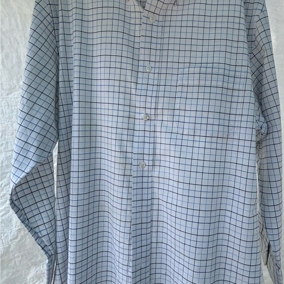Saddlebred Blue and White Casual Button Down Shirt - Picture 2 of 8